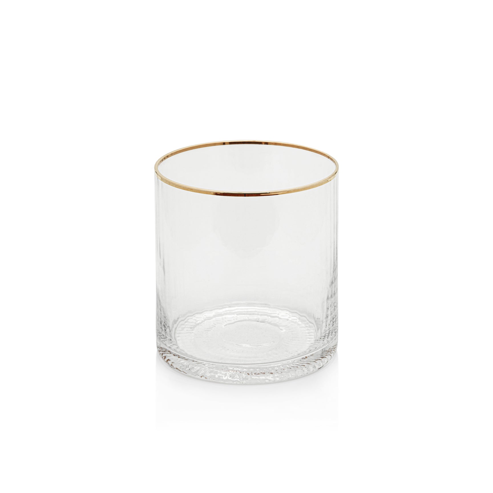 Zodax Aperitivo Triangular Champagne Flute with Gold Rim