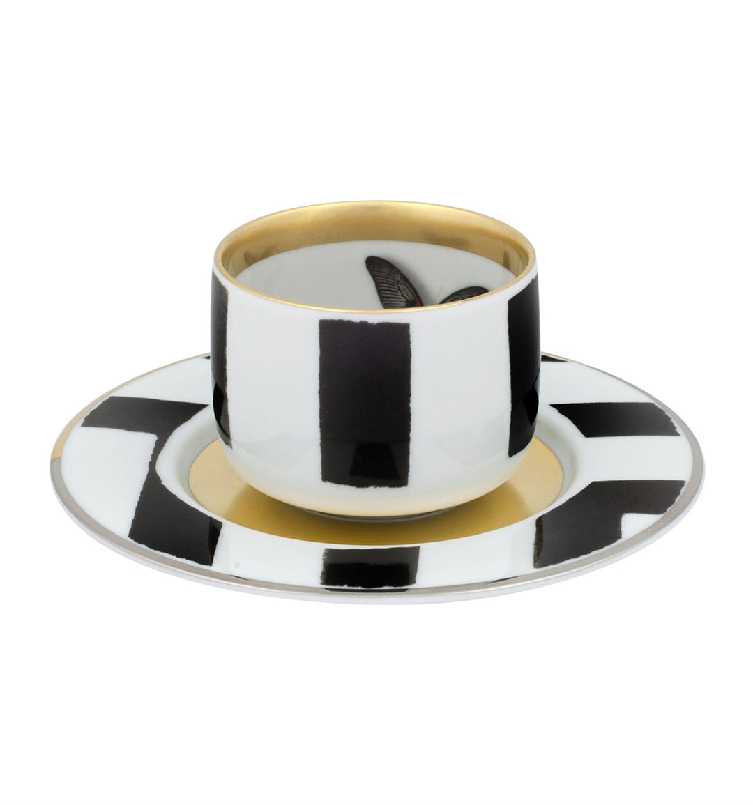 SOL Y SOMBRA COFFEE CUP WITH SAUCER BUTTERFLY