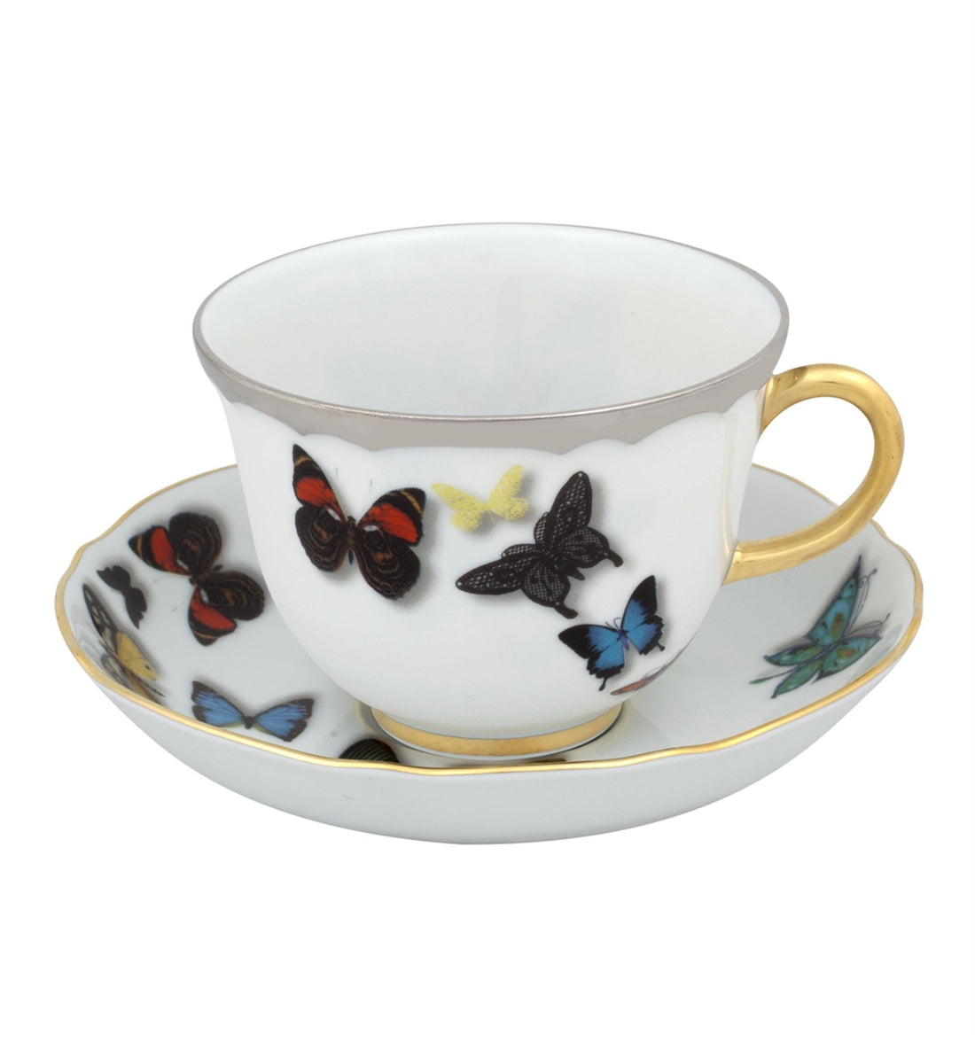 BUTTERFLY PARADE TEA CUP &amp; SAUCER