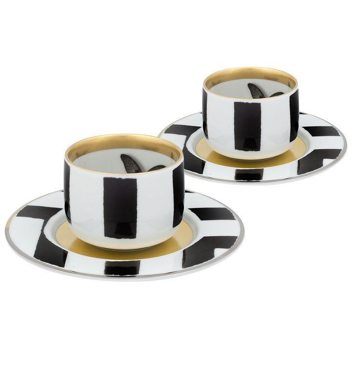 SOL Y SOMBRA SET 2 COFFEE CUPS & SAUCERS
