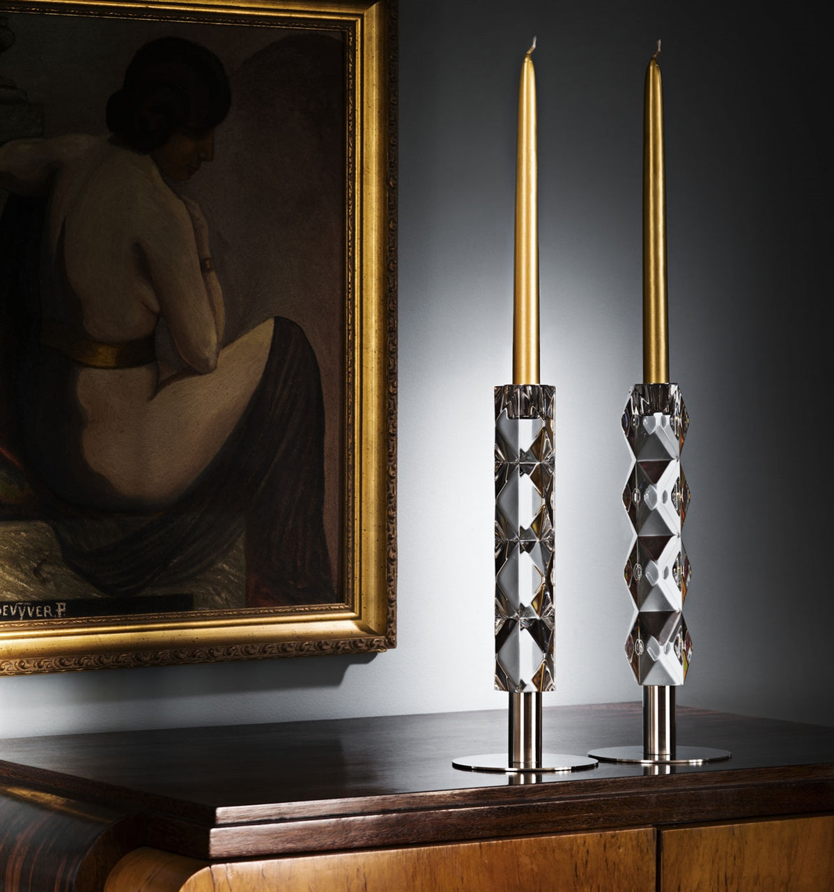 Diamanti Candleholder With Metal Foot