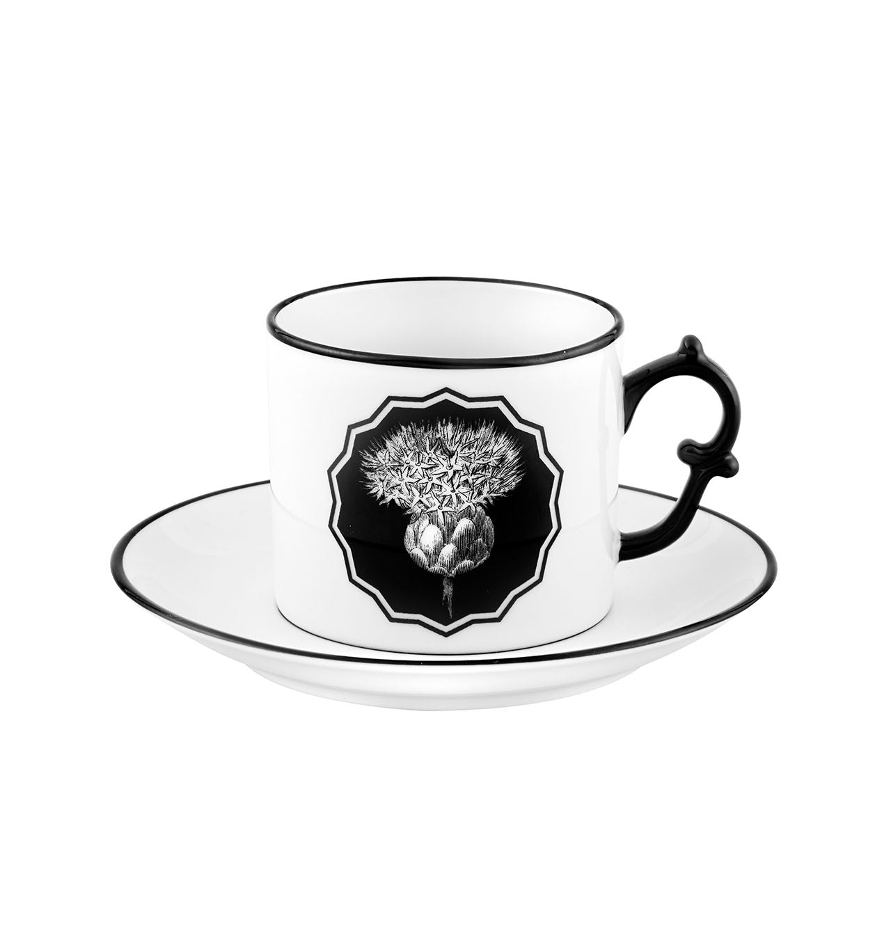 HERBARIAE TEA CUP AND SAUCER WHITE