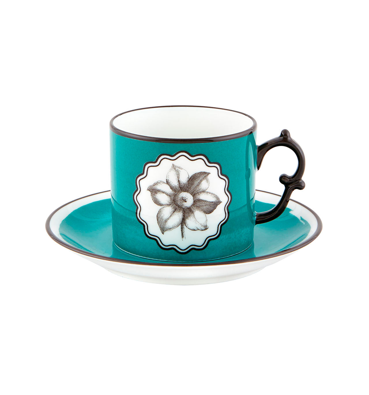 HERBARIAE TEA CUP AND SAUCER PEACOCK