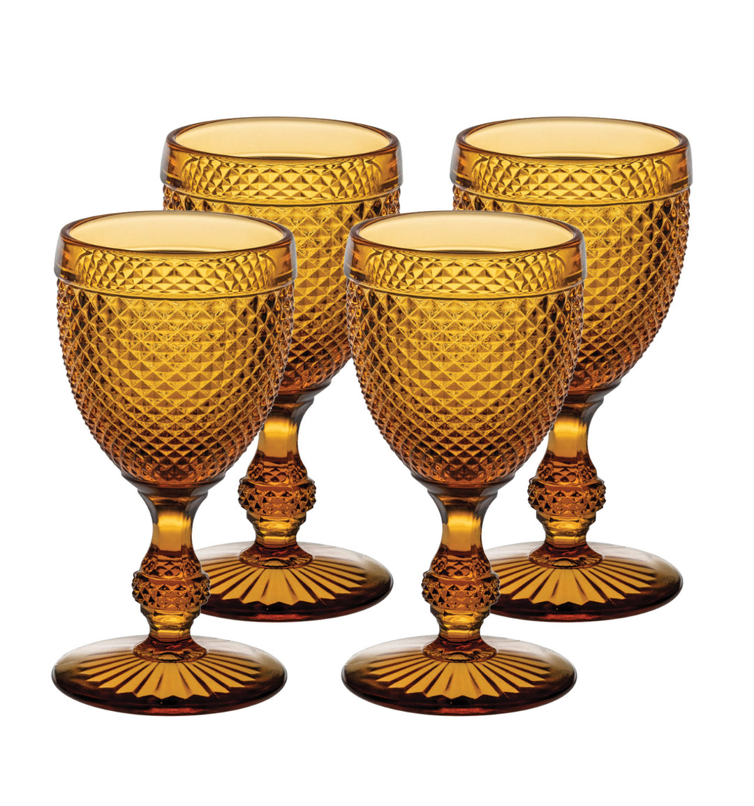 Bicos Ambar Set Of 4 Water Goblets