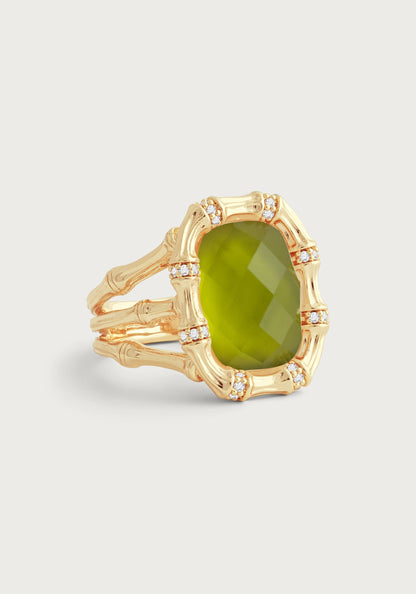 Bamboo With Stone Ring - Gemstones