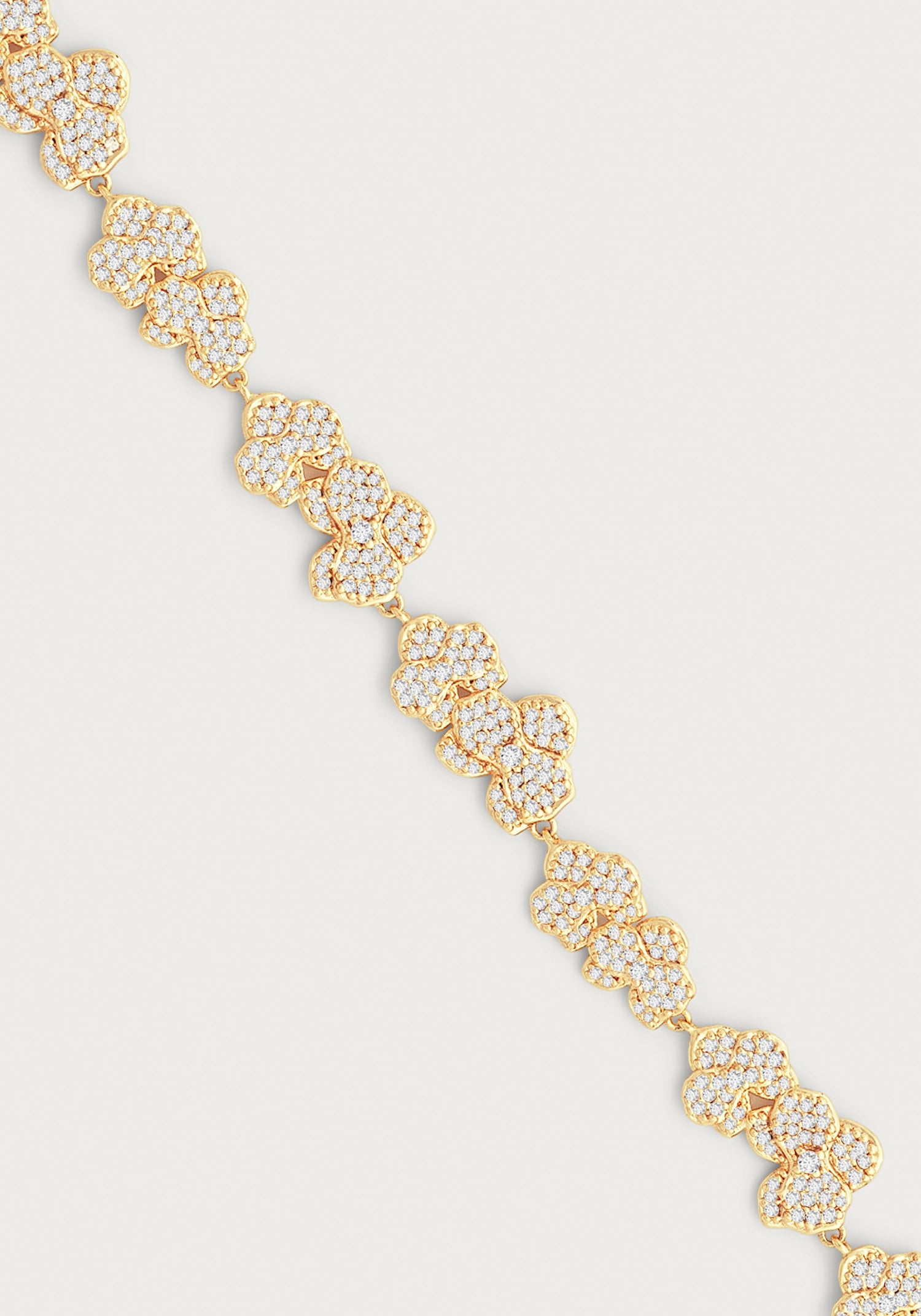 Orchid White Pavé Tennis Bracelet, Gold