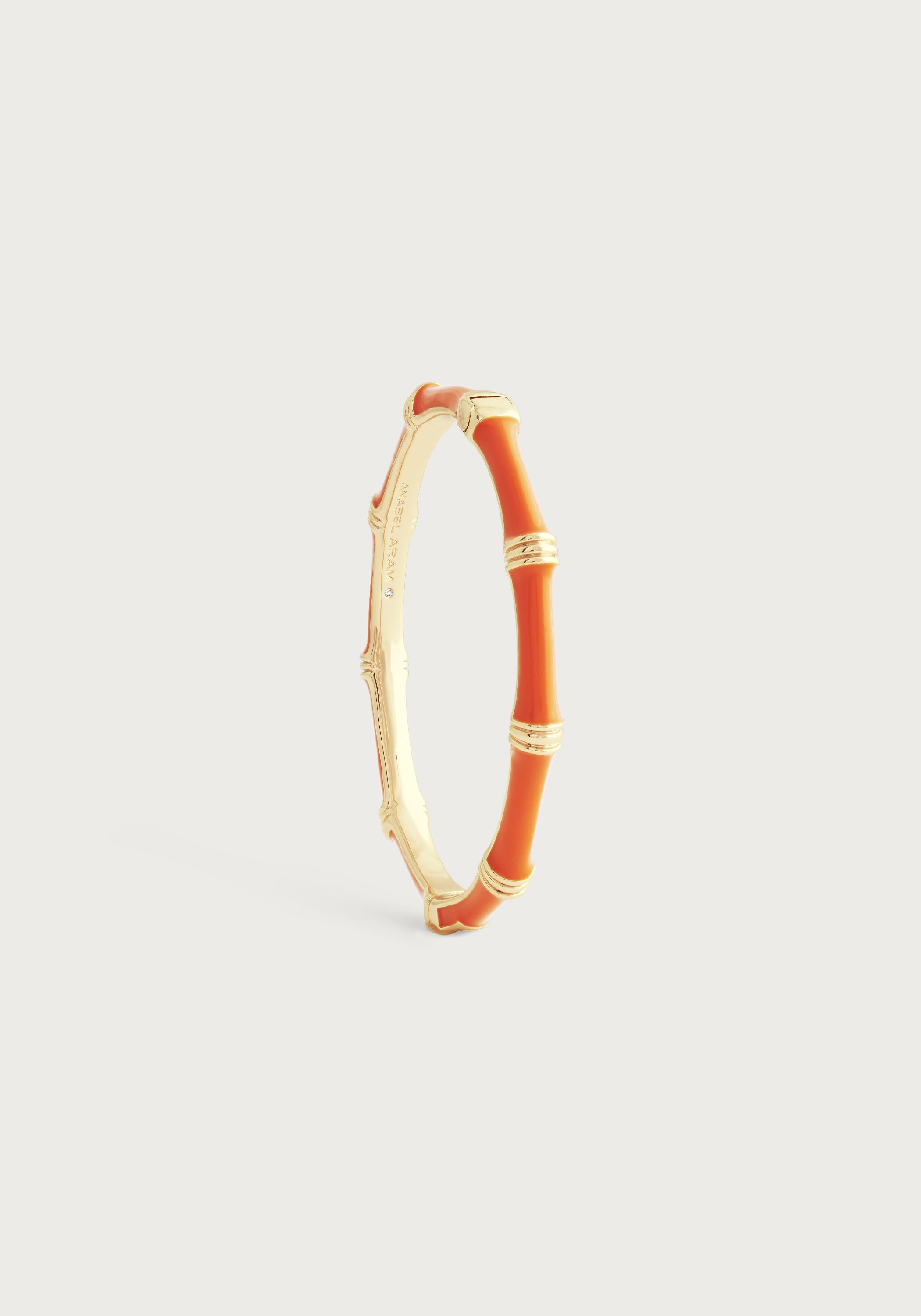 Bamboo Enameled Hinged Bangle