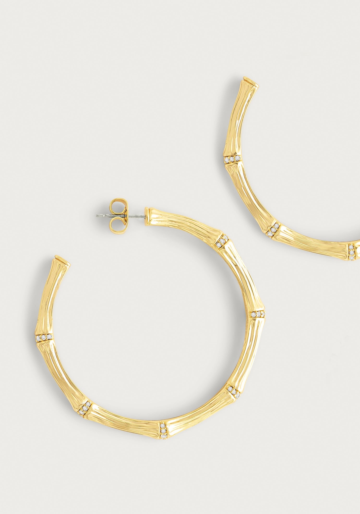 Bamboo Large Hoop Earrings