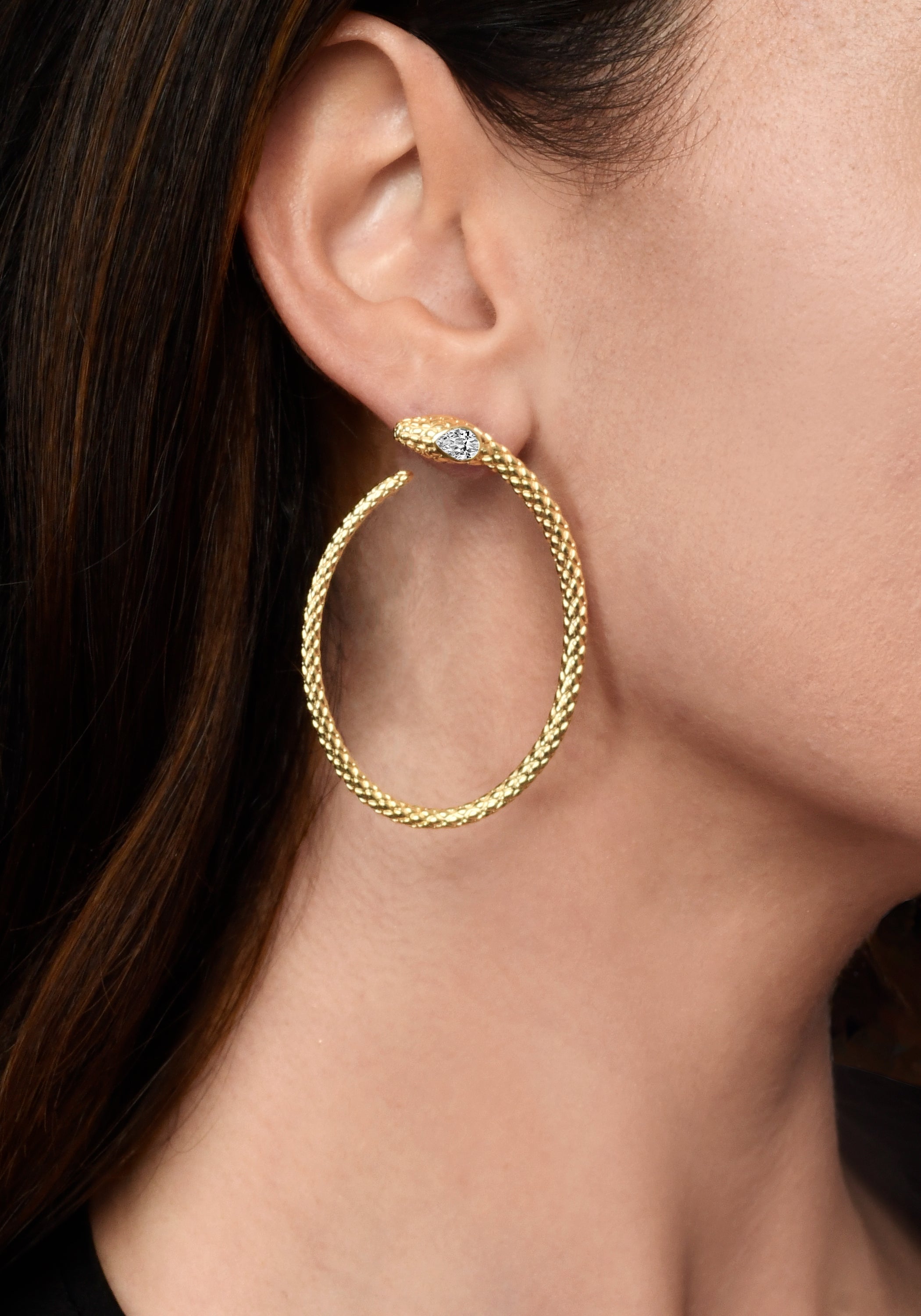 Serpent Hoop Earrings