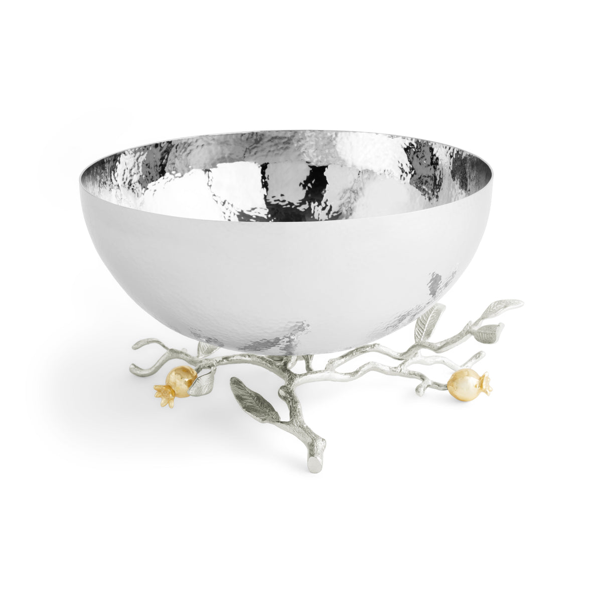 Pomegranate Silver &amp; Gold Serving Bowl