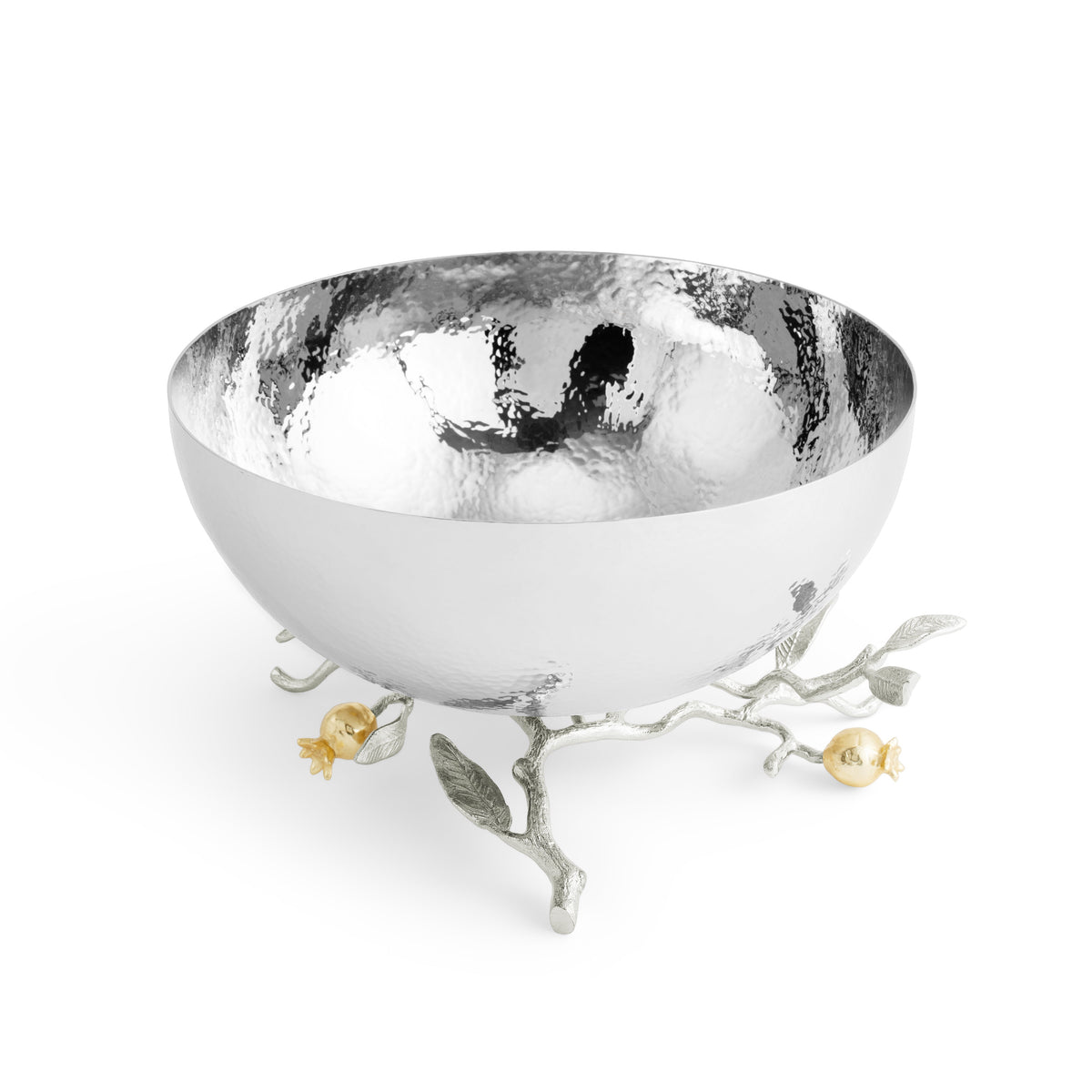 Pomegranate Silver &amp; Gold Serving Bowl