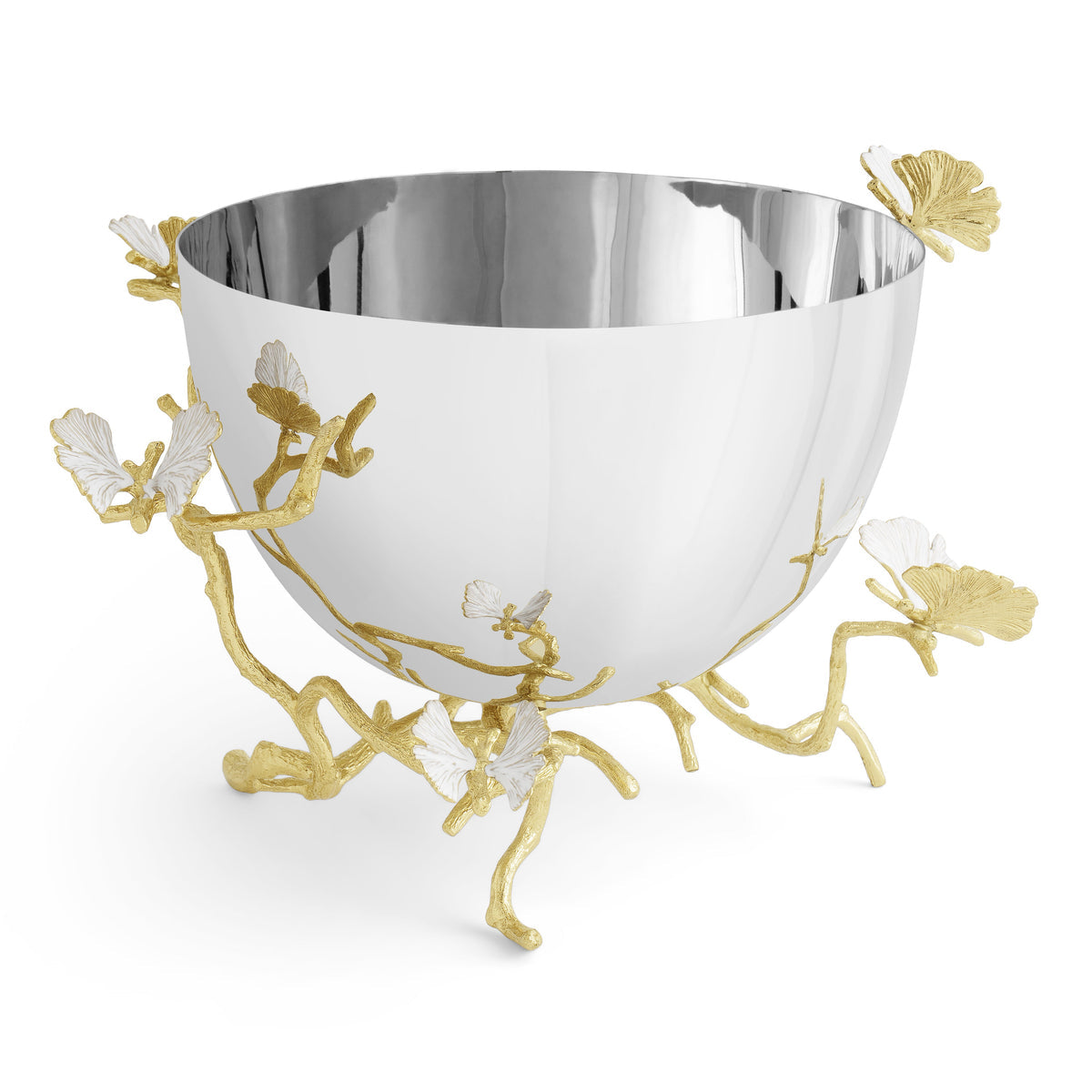 Butterfly Ginkgo Gold Bowl - Serving