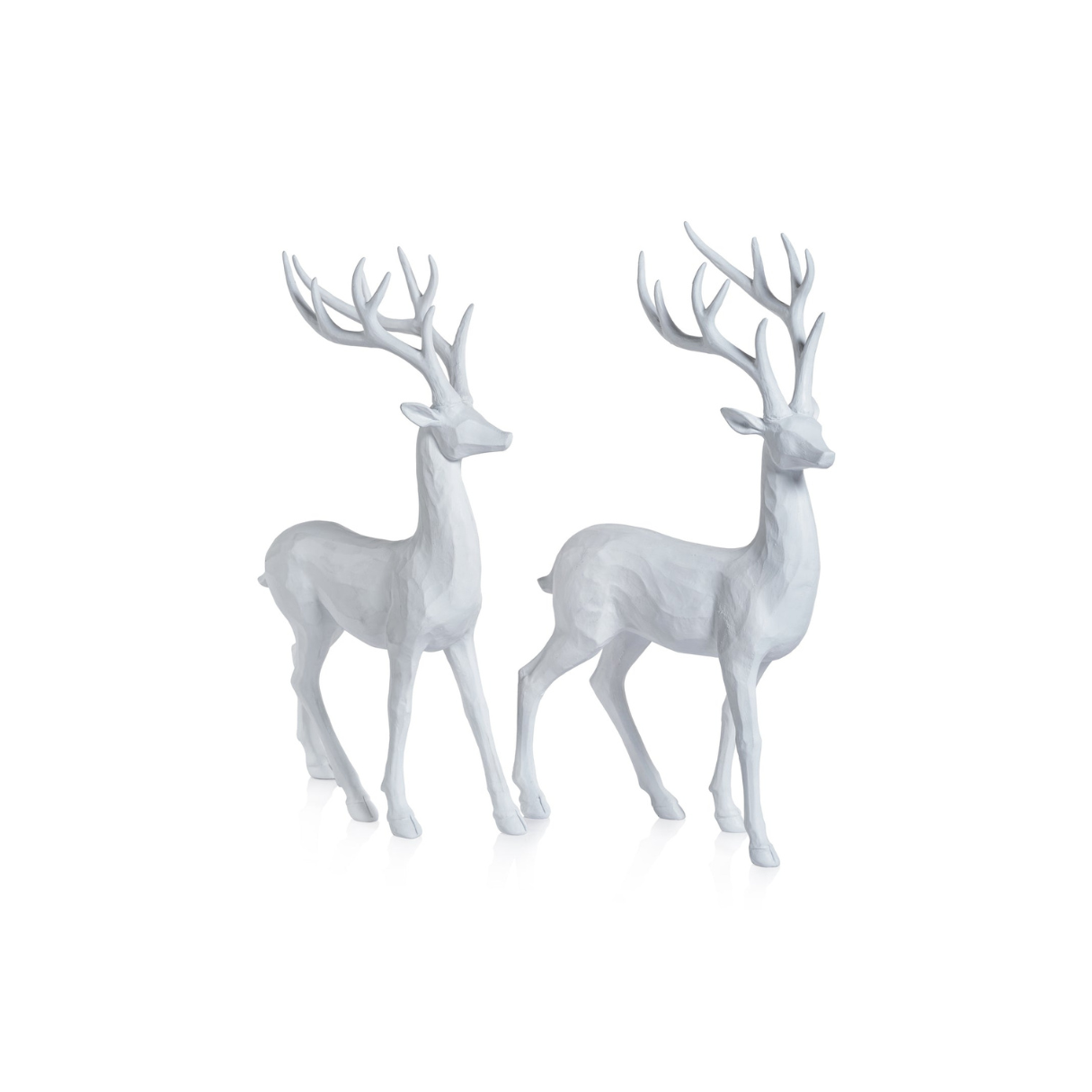 All White Decorative Deer