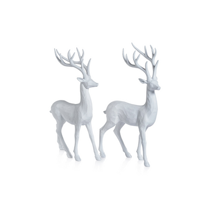 All White Decorative Deer