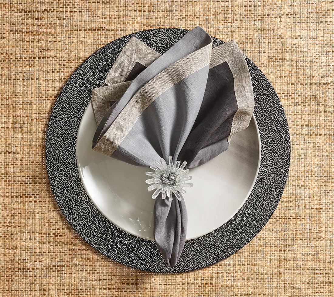 Pebble Placemat in Gunmetal Set Of 4