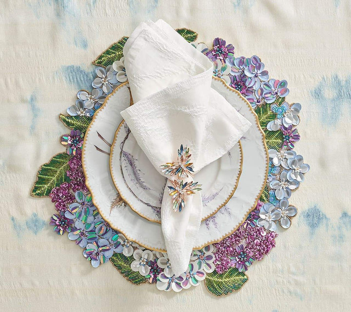 Butterflies Napkin Ring in Multi, Set of 4, in a Gift Box