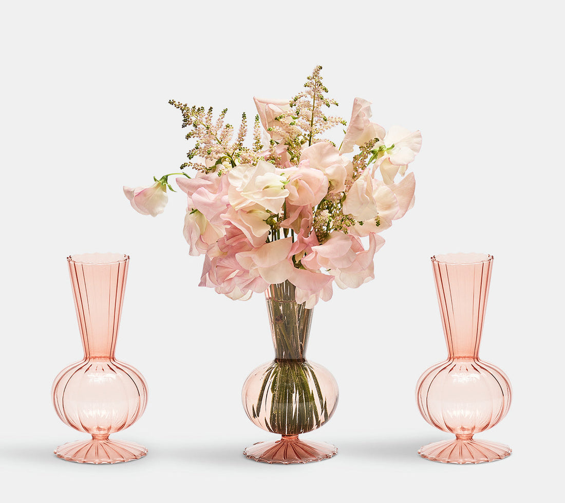 Tess Bud Vase in Blush, Set of 3 in a Box