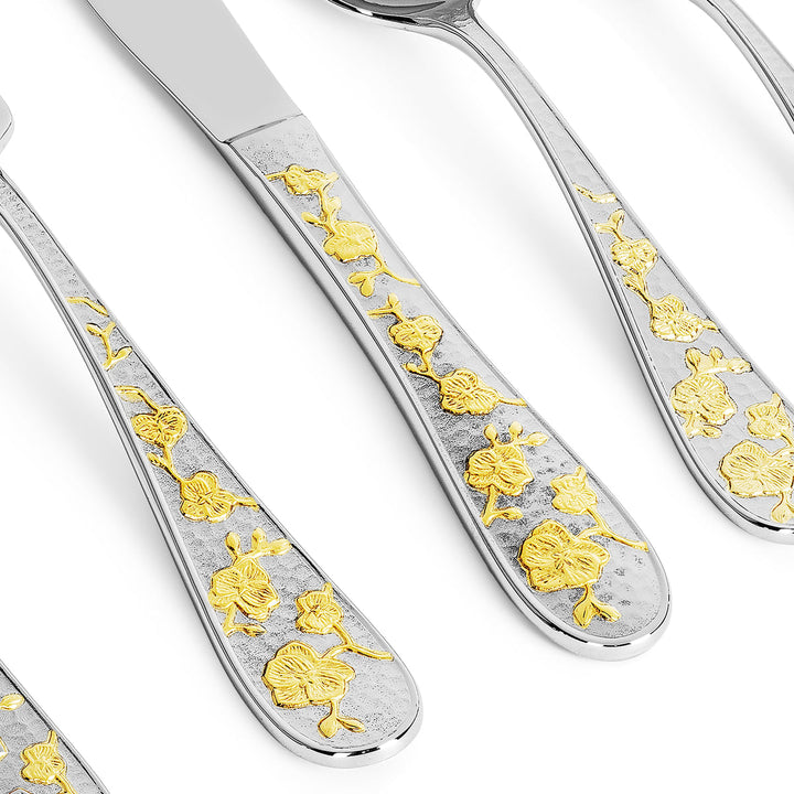 Orchid Flatware - Gold