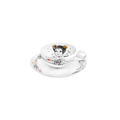 RAINHAS DE PORTUGAL SET 6 TEA CUPS WITH SAUCERS