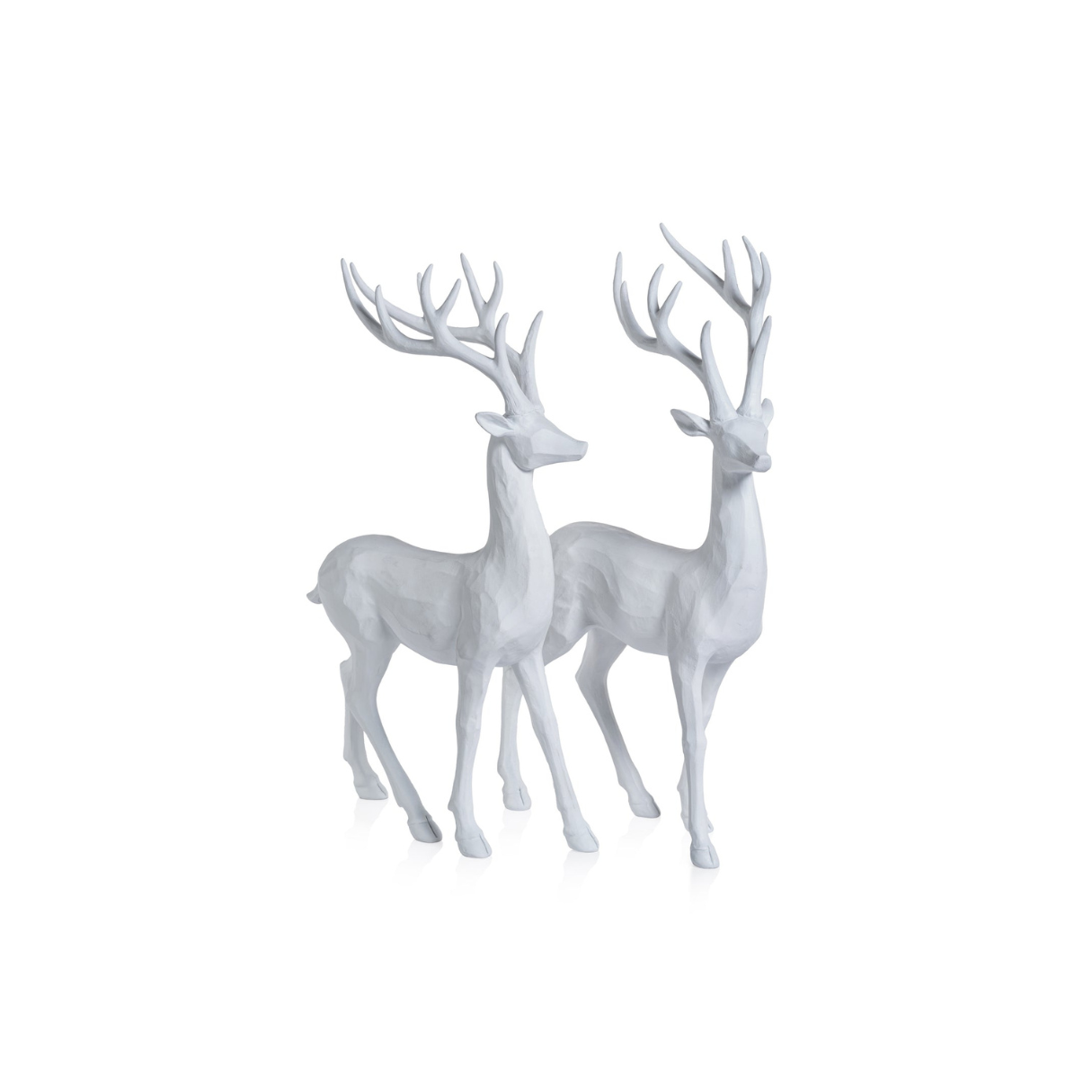 All White Decorative Deer