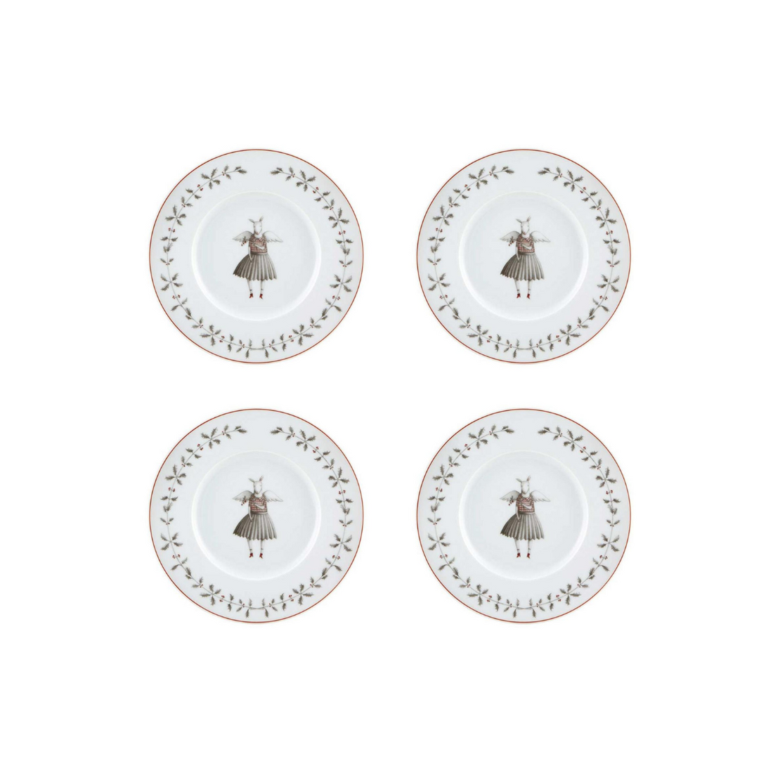 Nöel Bread &amp; Butter Plate Set Of 4