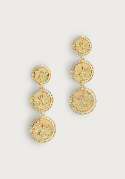 Butterfly Coin Drop Earrings