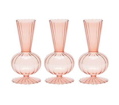 Tess Bud Vase in Blush, Set of 3 in a Box