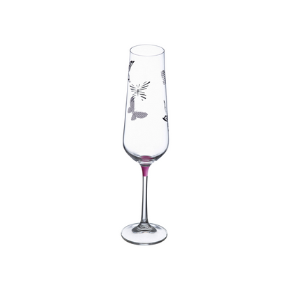 Champagne Flute Assorted Colors Set Of 6