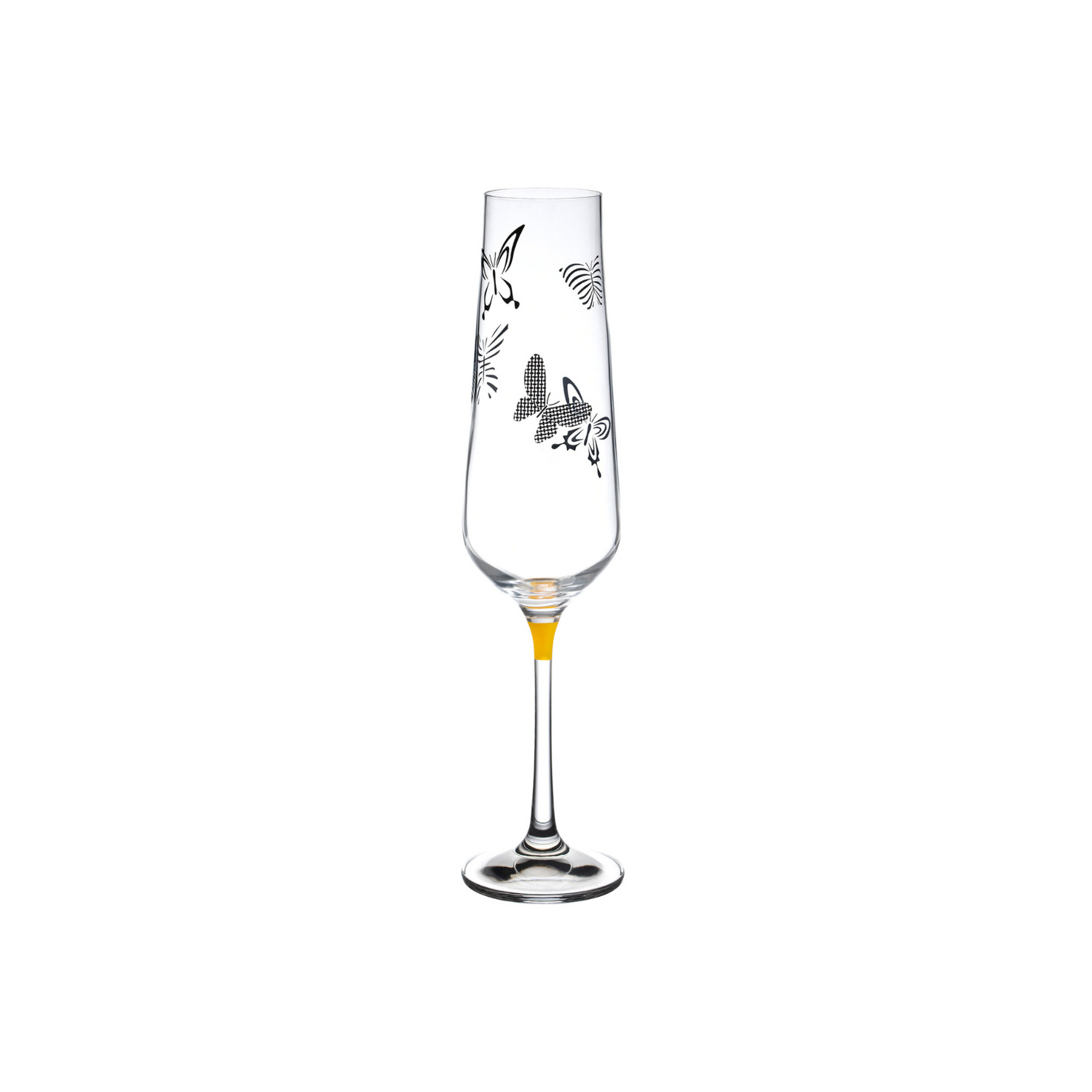 Champagne Flute Assorted Colors Set Of 6