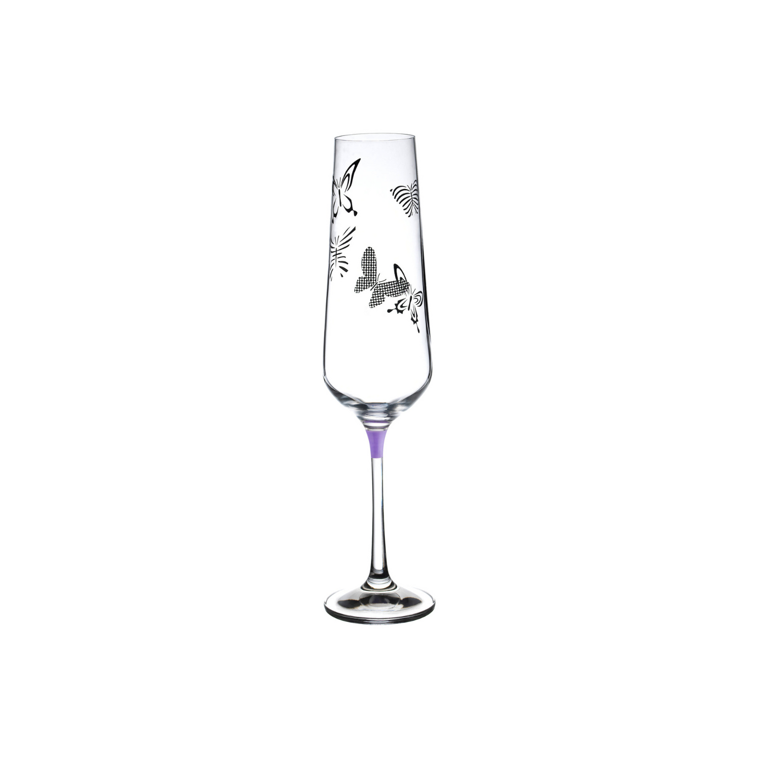 Champagne Flute Assorted Colors Set Of 6