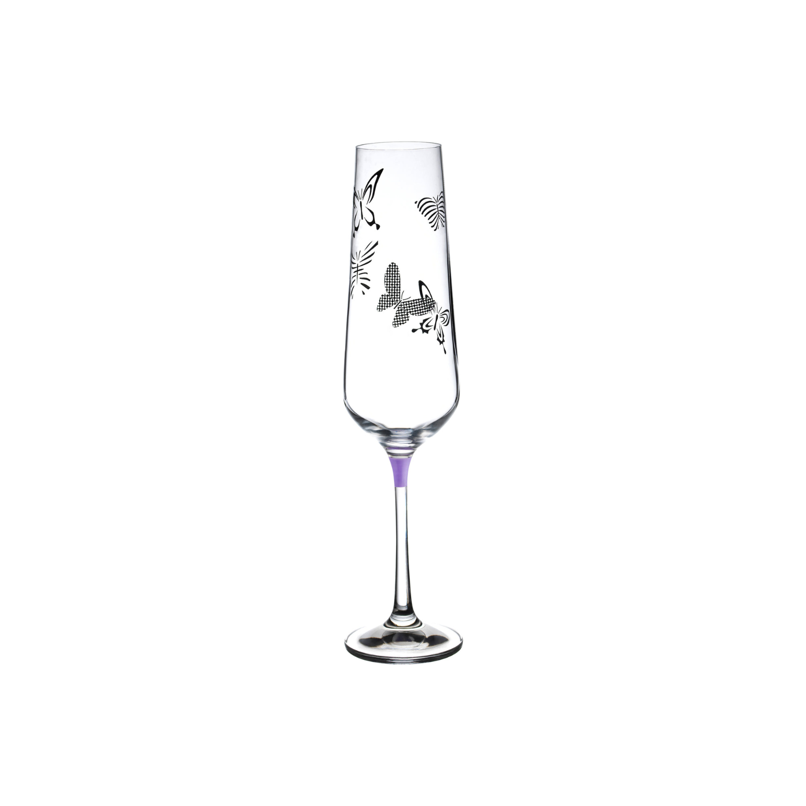 Champagne Flute Assorted Colors Set Of 6