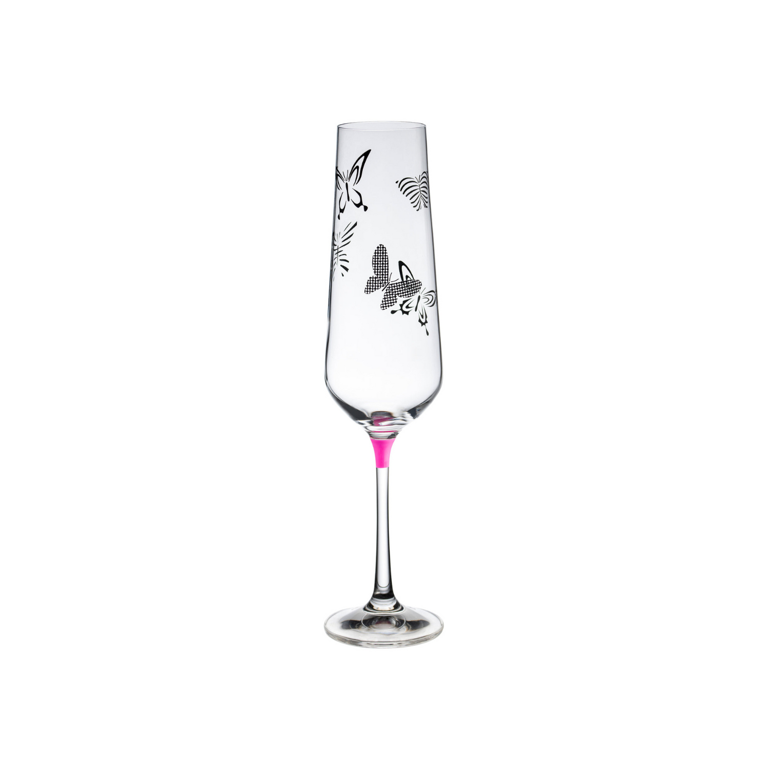 Champagne Flute Assorted Colors Set Of 6