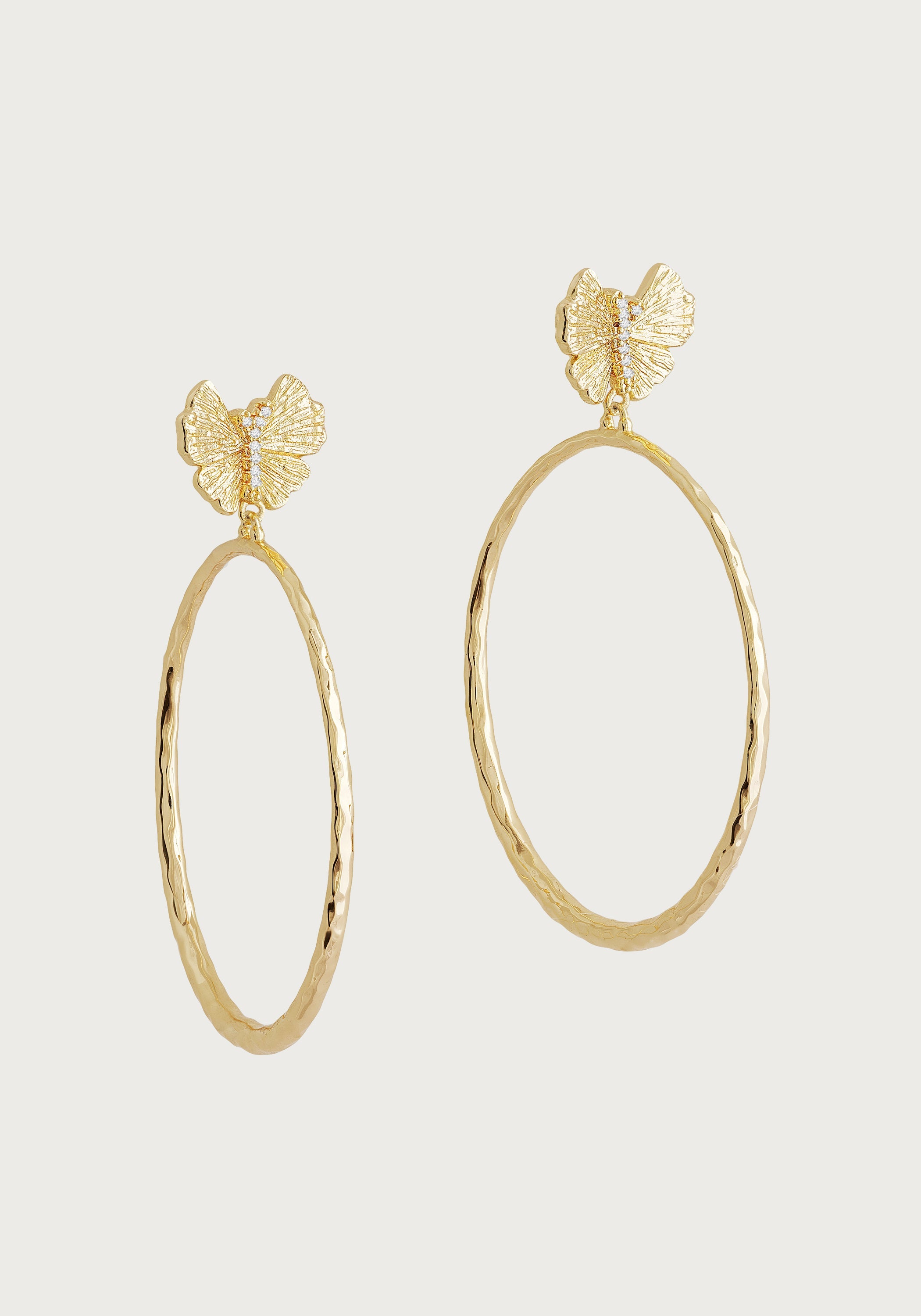 Butterfly Single Hoop Earring