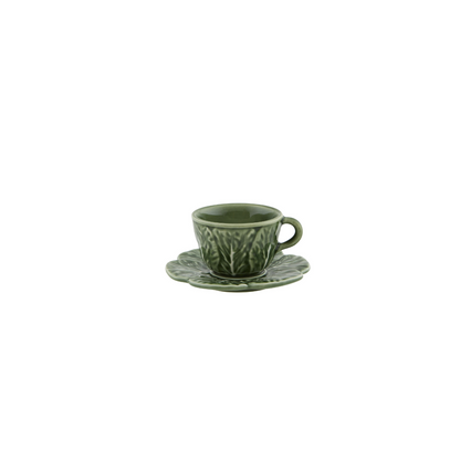 Cabbage Coffee Cup &amp; Saucer Set Of 4