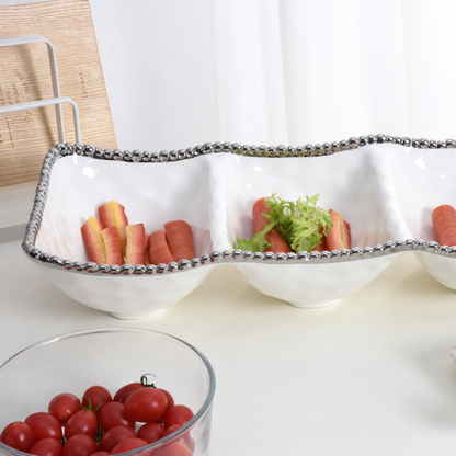 3 Section Serving PLatter Silver