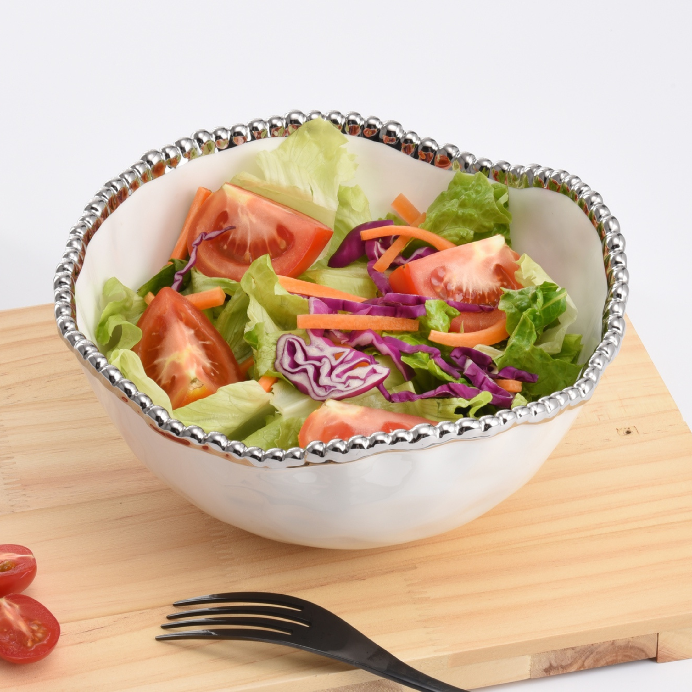 Medium Salad Bowl Silver