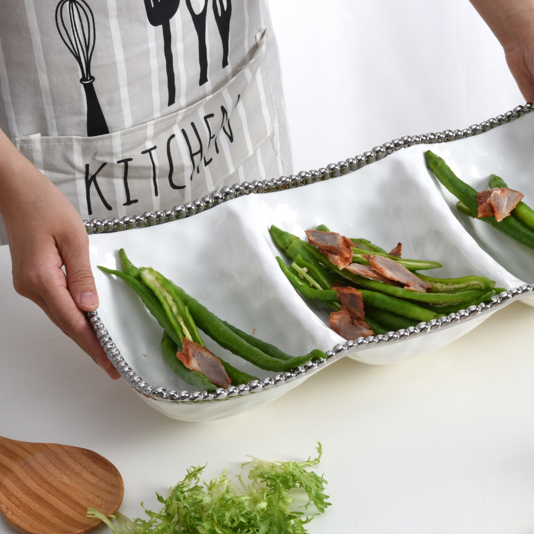 3 Section Serving PLatter Silver