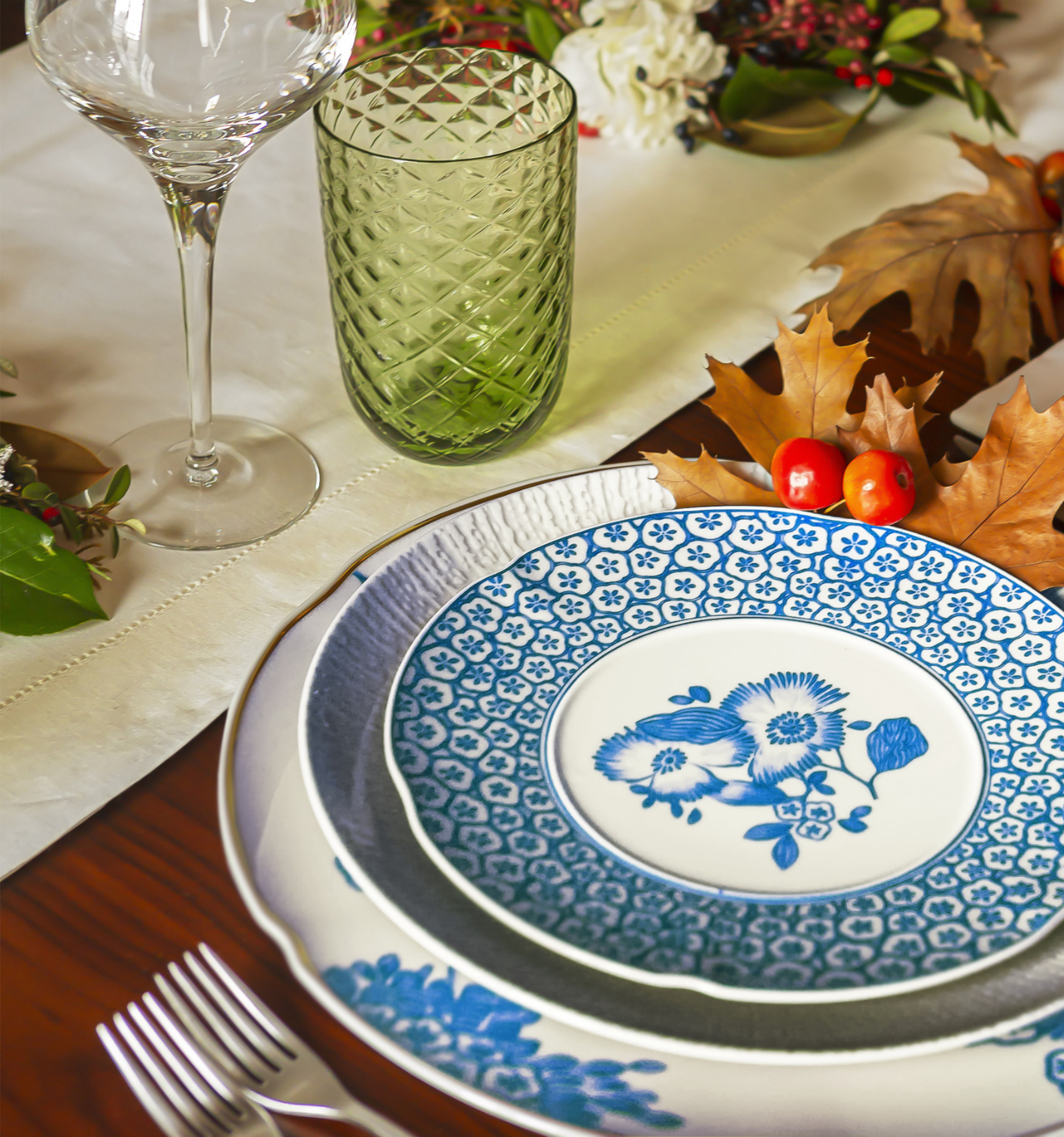 Coralina Blue Dinner Plate