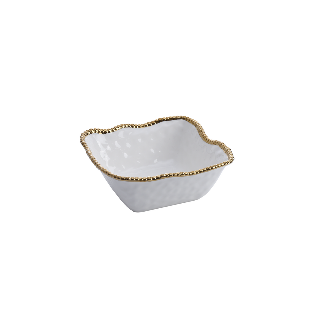 Large Square Salad Bowl Gold