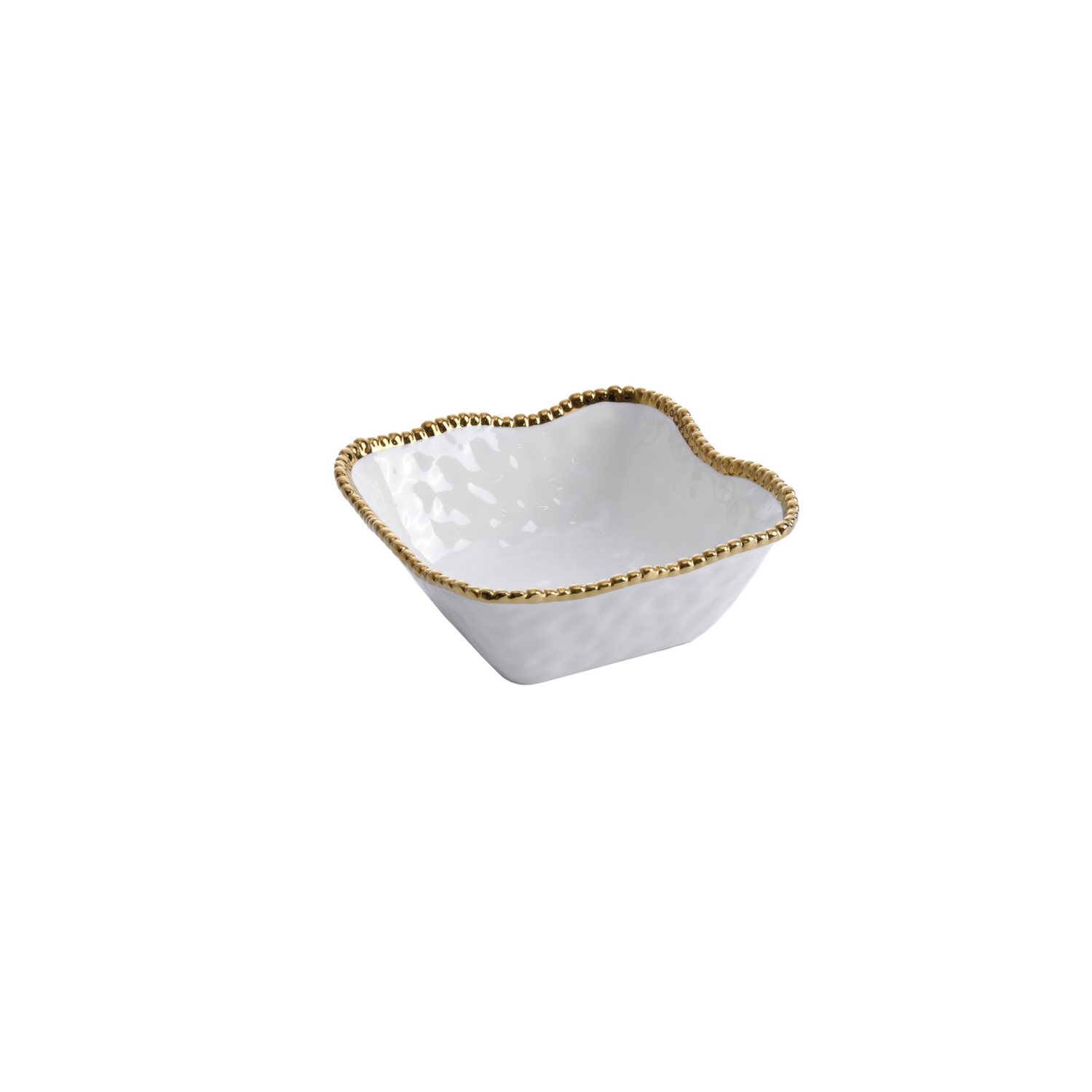 Medium Square Salad Bowl Gold