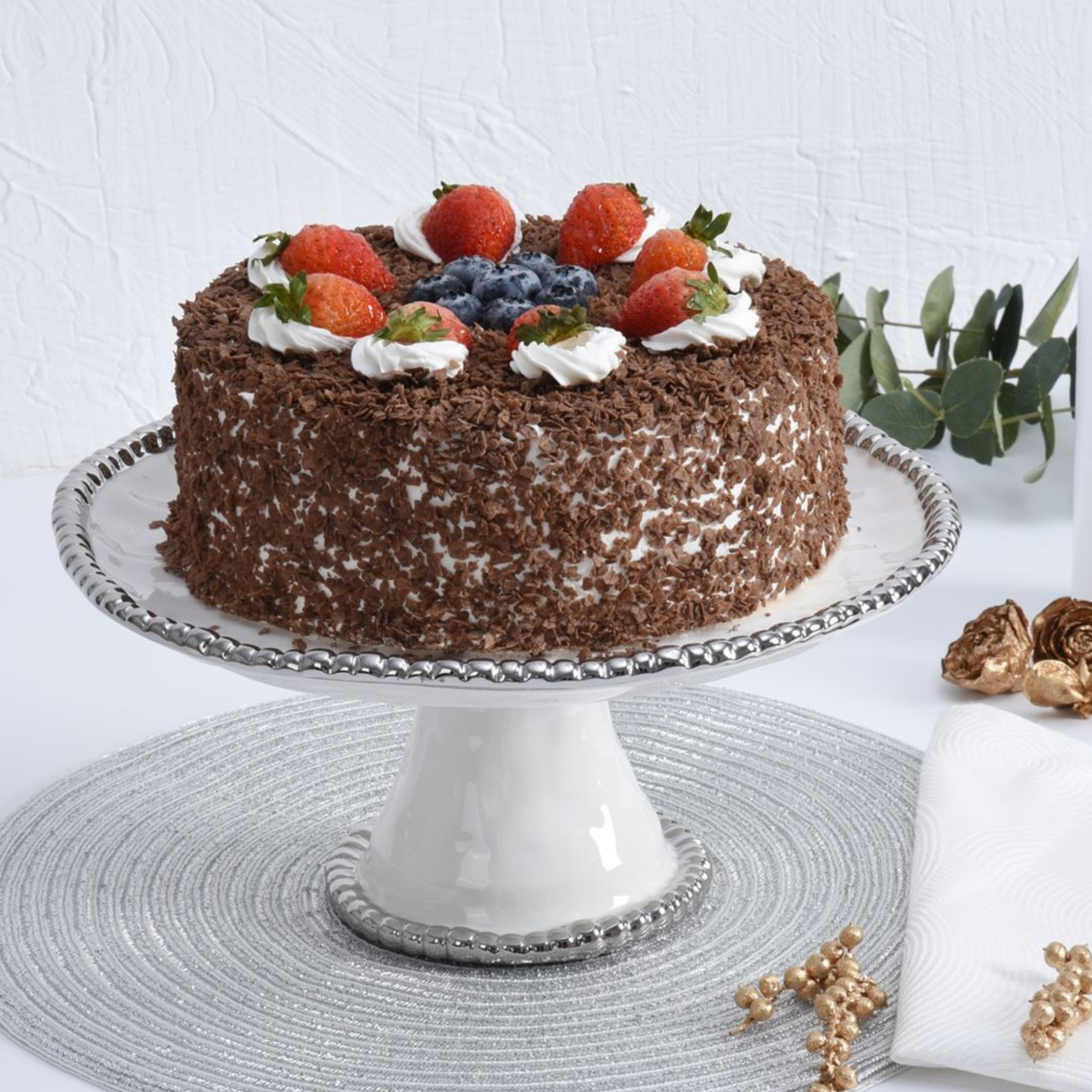 Round Cake Stand Silver