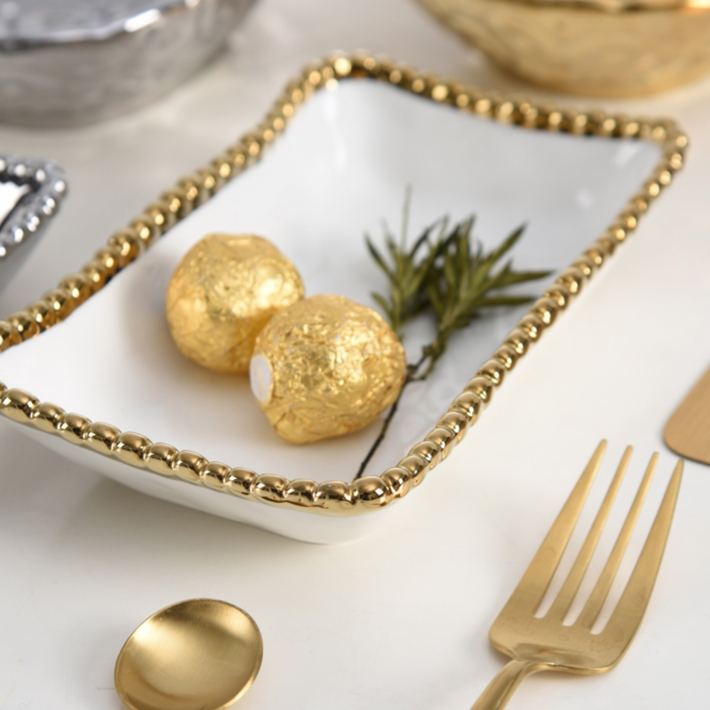 Rectangular Small Dish Gold