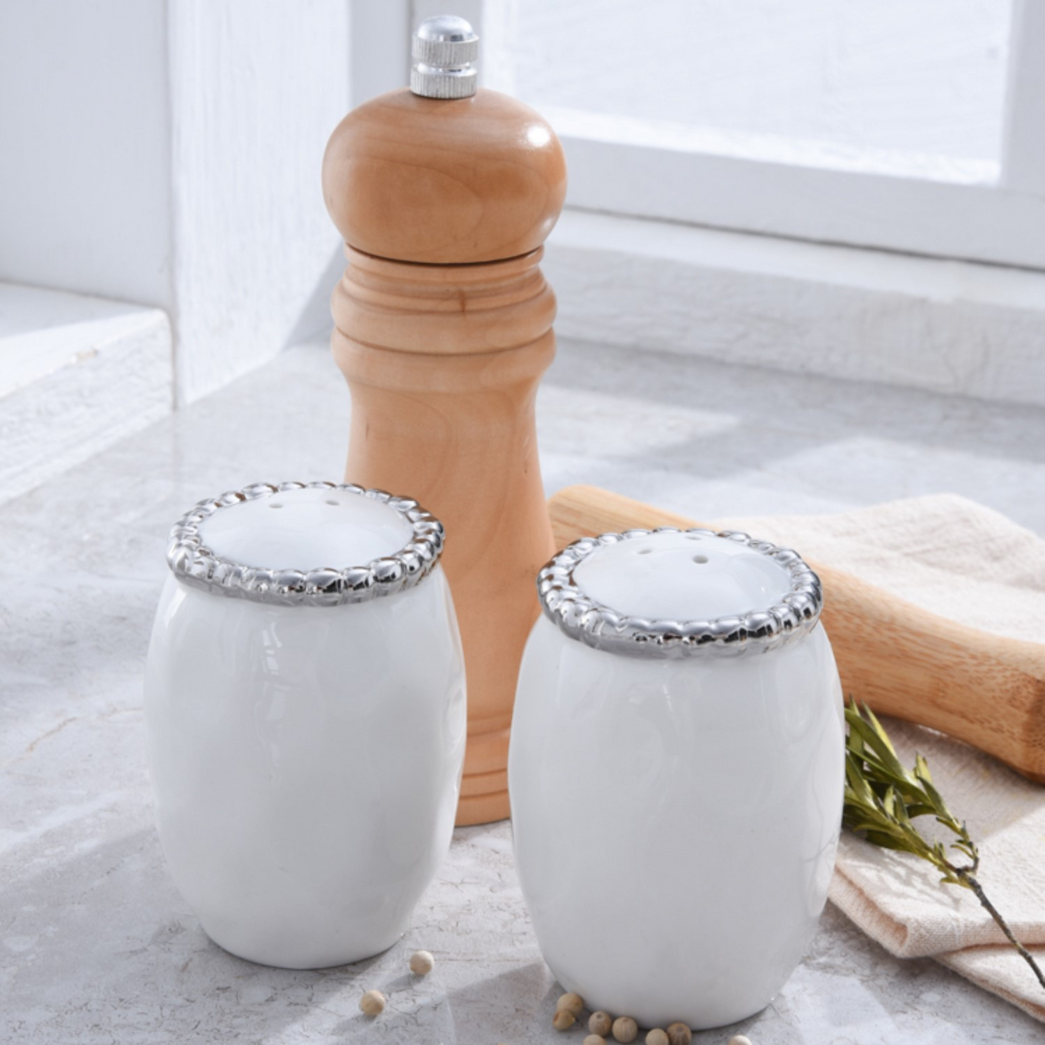 Salt &amp; Pepper Shakers Silver