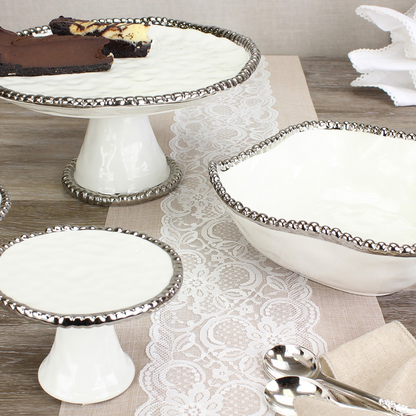 Round Cake Stand Silver