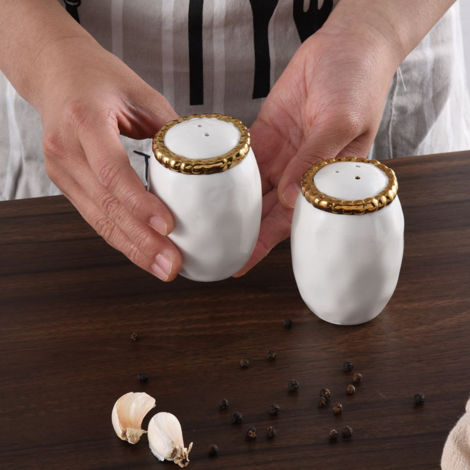 Salt &amp; Pepper Shakers Gold