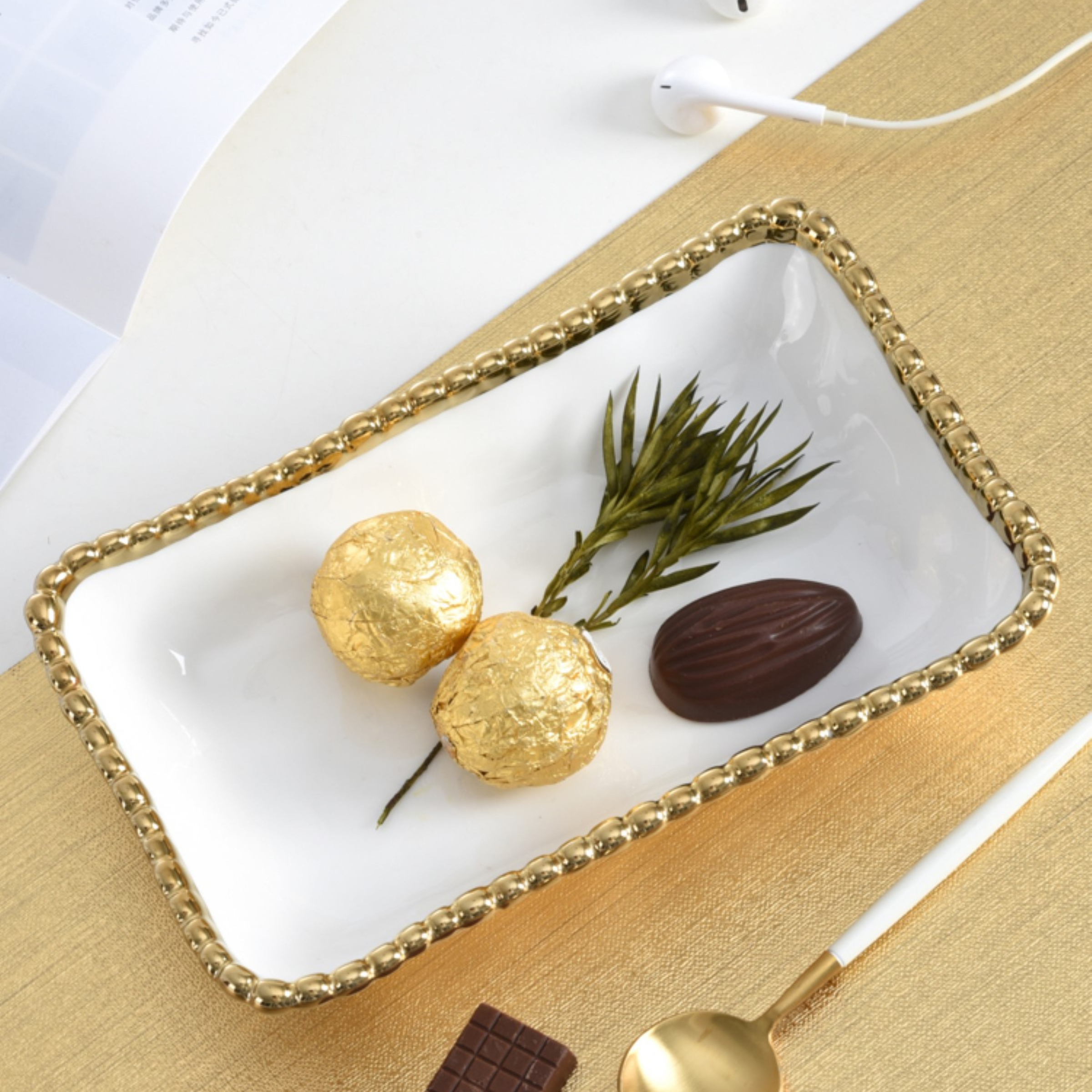 Rectangular Small Dish Gold