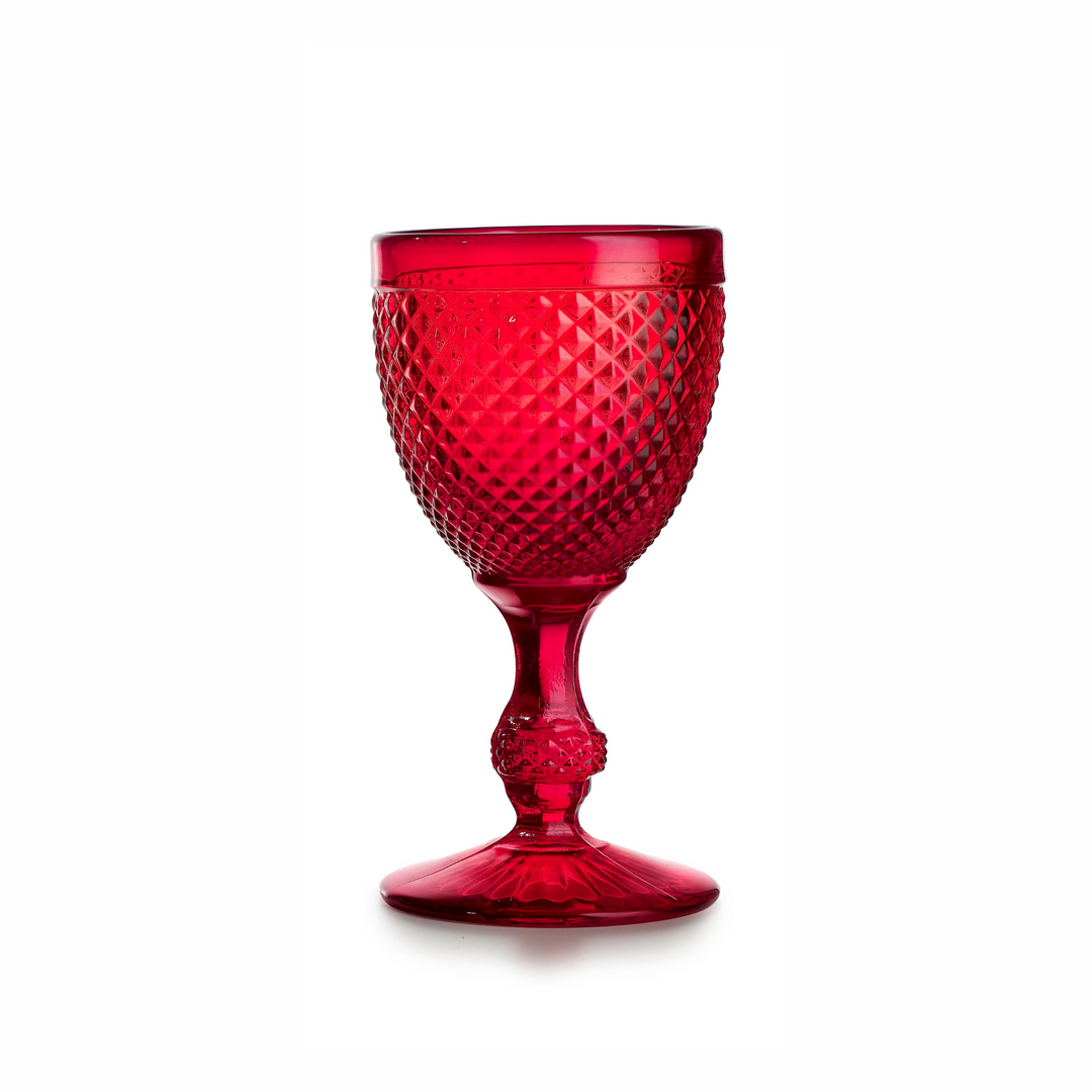 BICOS VERMELHO SET WITH 4 WATER GOBLETS RED