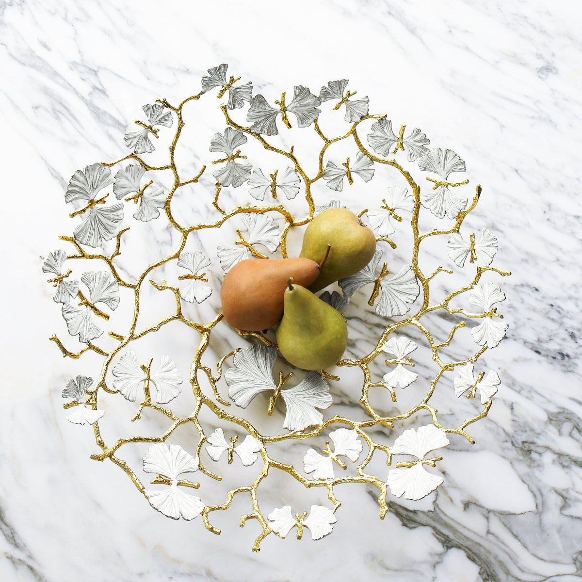 Butterfly Ginkgo Gold Centerpiece Platter