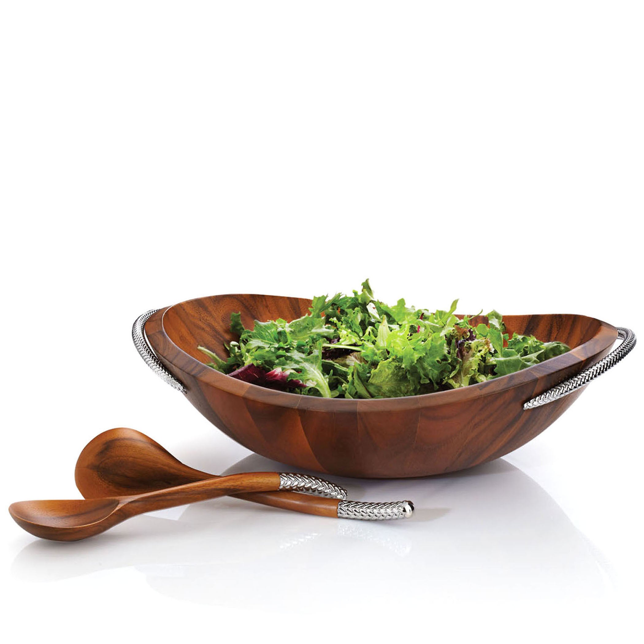 Braid Salad Bowl W/ Servers