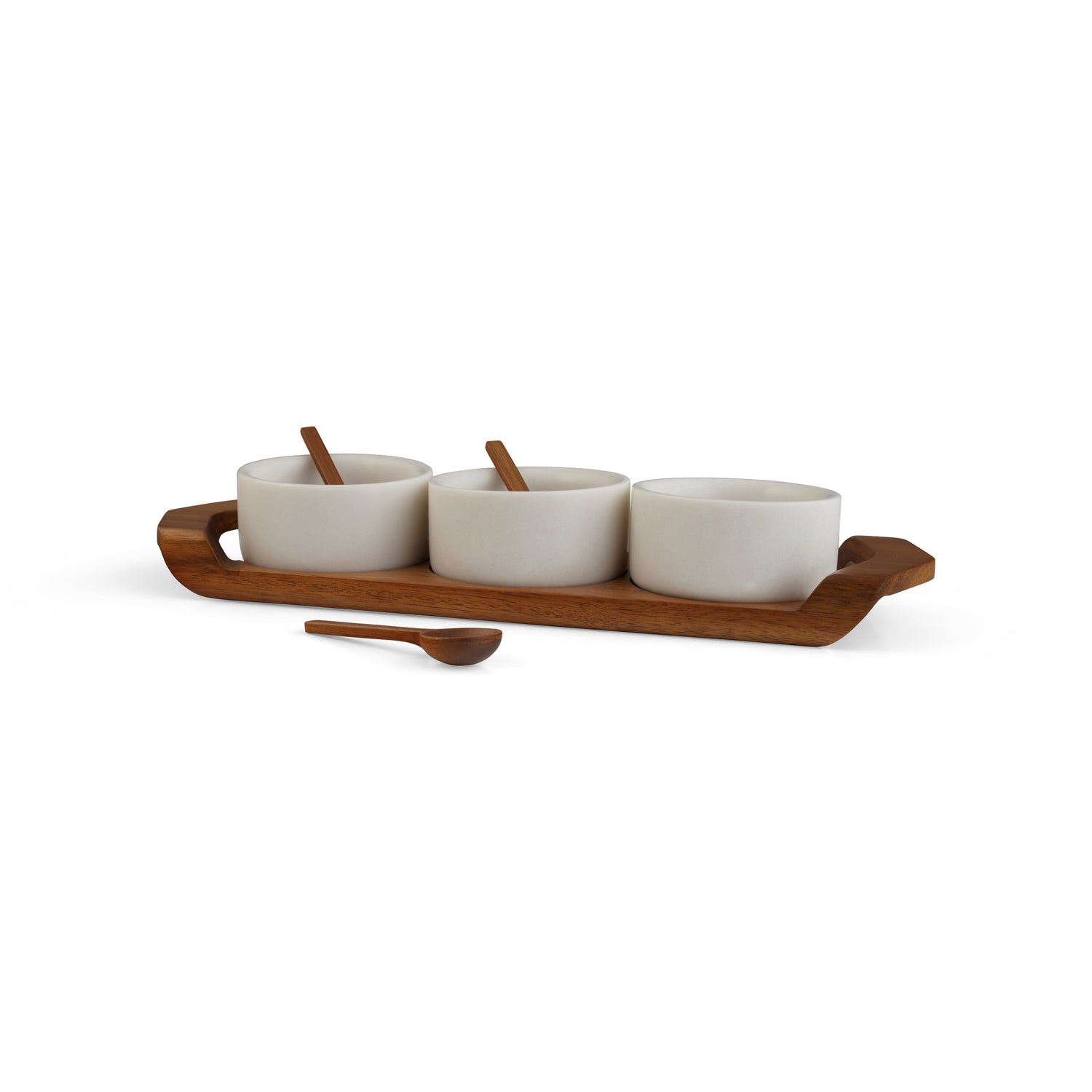 Chevron Condiment Tray w/ Spoons